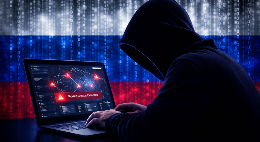 Russian hackers targeting internet routers cyber espionage concept