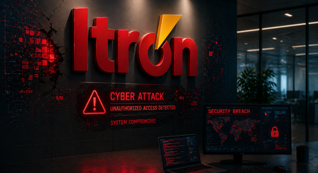 itron cyberattack energy infrastructure security breach power grid cybersecurity concept