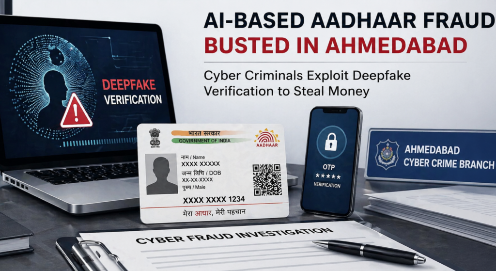ai aadhaar fraud ahmedabad cyber crime deepfake verification otp scam india identity theft case