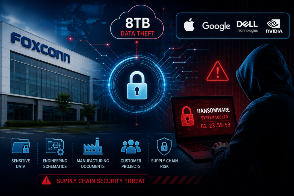 Foxconn Ransomware Attack 8TB Enterprise Data Theft