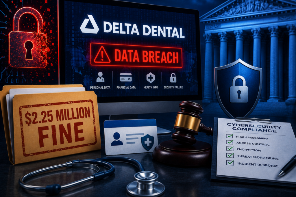 Delta Dental Data Breach Penalty : Weak Cybersecurity Practices Trigger $2.25 Million Fine Delta Dental Data Breach Penalty