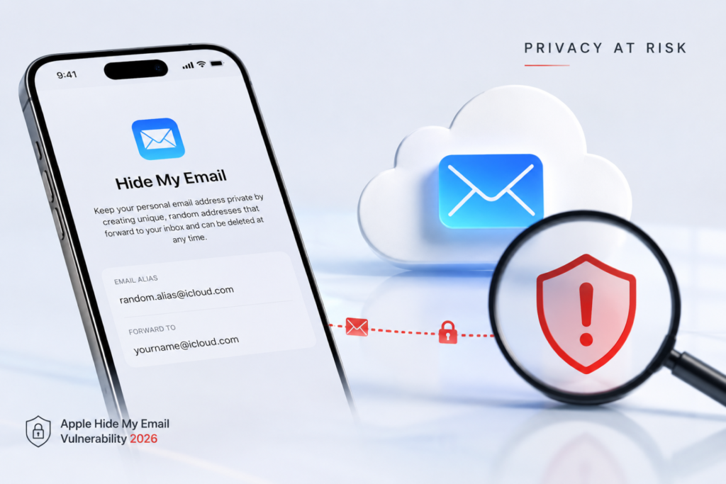 Apple Hide My Email Vulnerability exposing real email addresses through email aliases