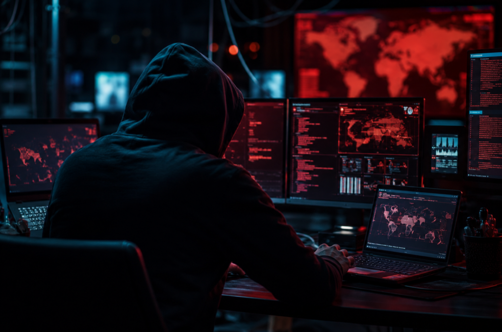 Ransomware-as-a-Service: How Criminals Scale Cyberattacks Ransomware-as-a-Service illustration showing how cybercriminals launch ransomware attacks through affiliate programs.
