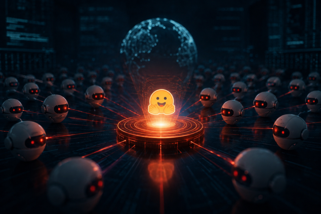 AI Agent Cyberattack showing autonomous agents coordinating a cyberattack