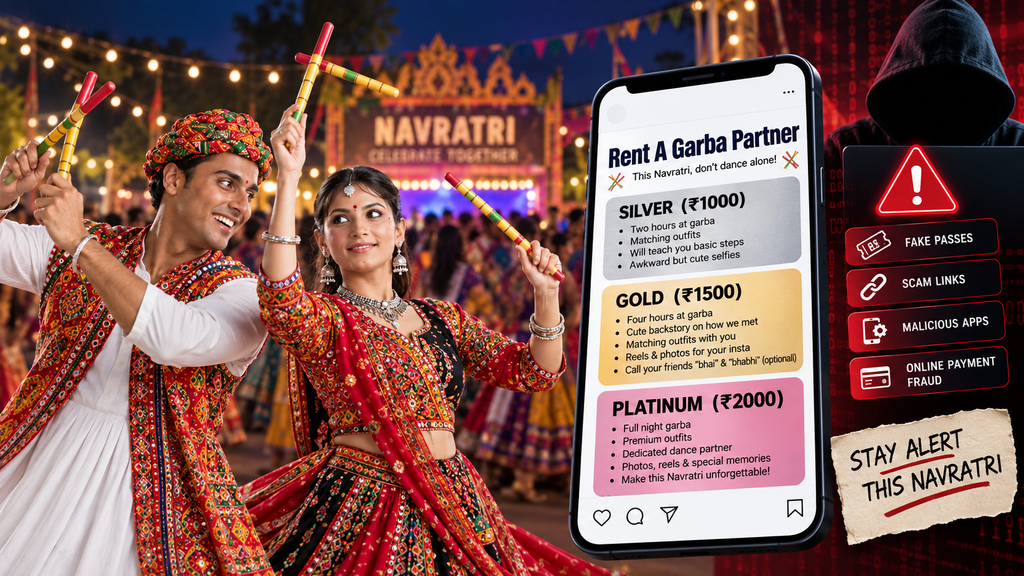 Rent A Garba Partner viral post and Navratri cybersecurity scam warning