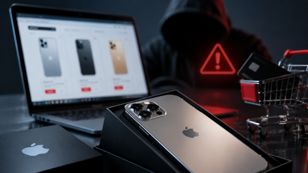 iPhone Scam Websites showing a fake online store targeting shoppers