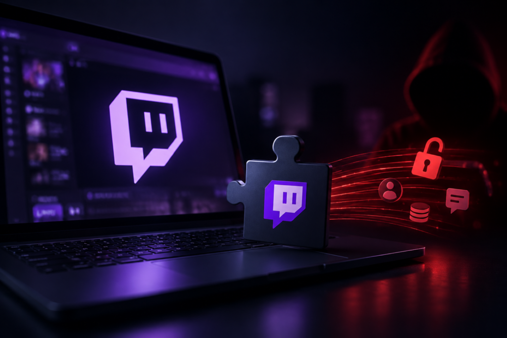 Twitch OAuth Token Exposure involving a malicious browser extension