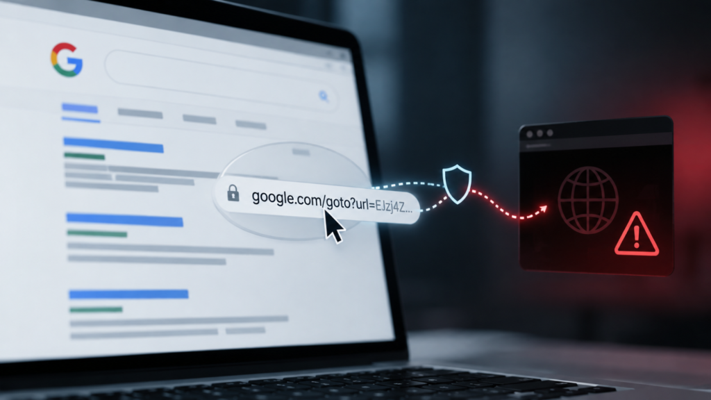 Google Search Redirect Changes affecting search-result link verification